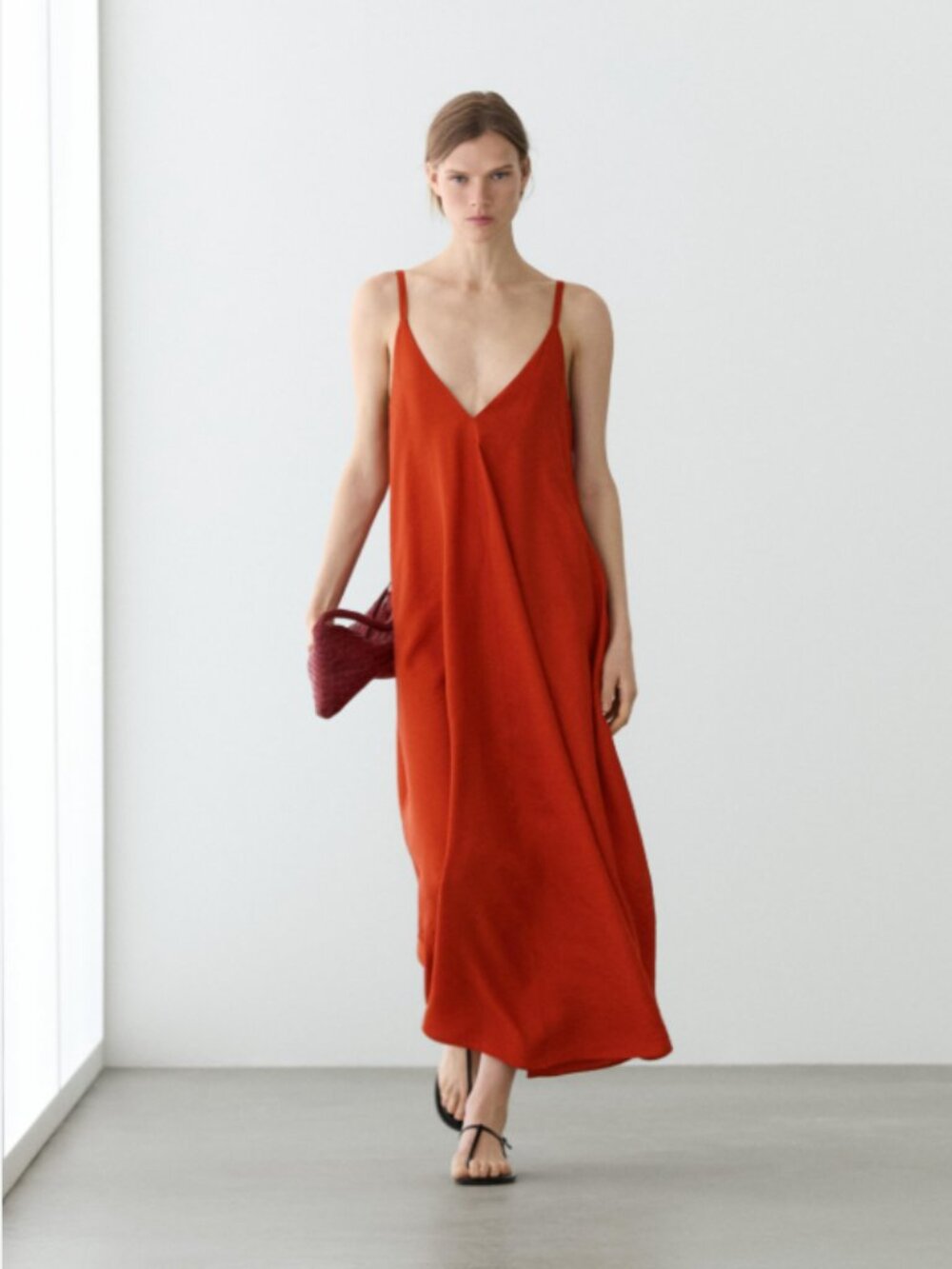 Massimo Dutti Burnt Sienna Double Strap Maxi